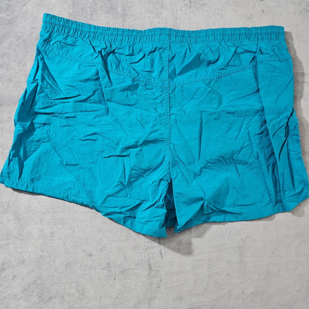 Vintage Speedo Swim Trunks Teal Blue Men's Nylon Shorts 90s Beach Pool Medium